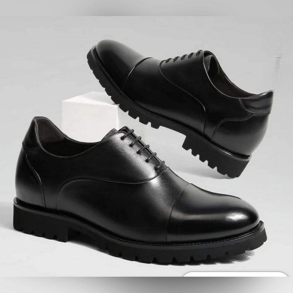 New CMR Men's Chamaripa Height Increasing Leather Oxford Shoes - Picture 2 of 15